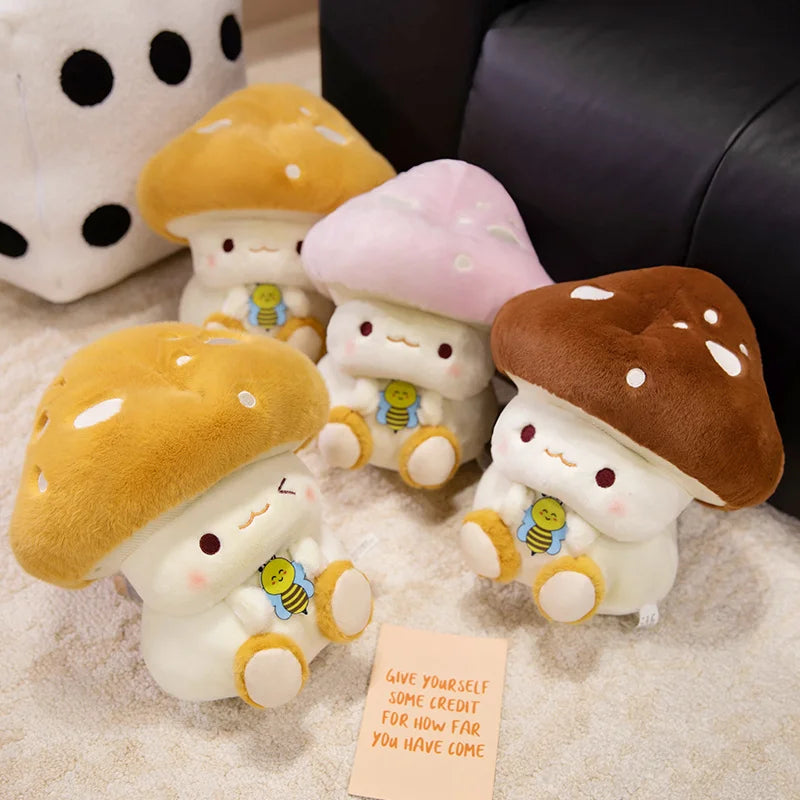 Mushroom Figurine Plush Toy Children'S Doll Cloth Doll Sofa Decoration Bed Decoration Girl Birthday Gift Children Holiday Gift