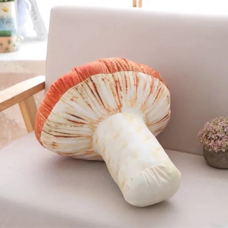 Washable Simulated Mushroom Creative Plant Pillow Cushion Plush Fruit Vegetables Food Anti-Stress Soft Girl Children Toy Gift