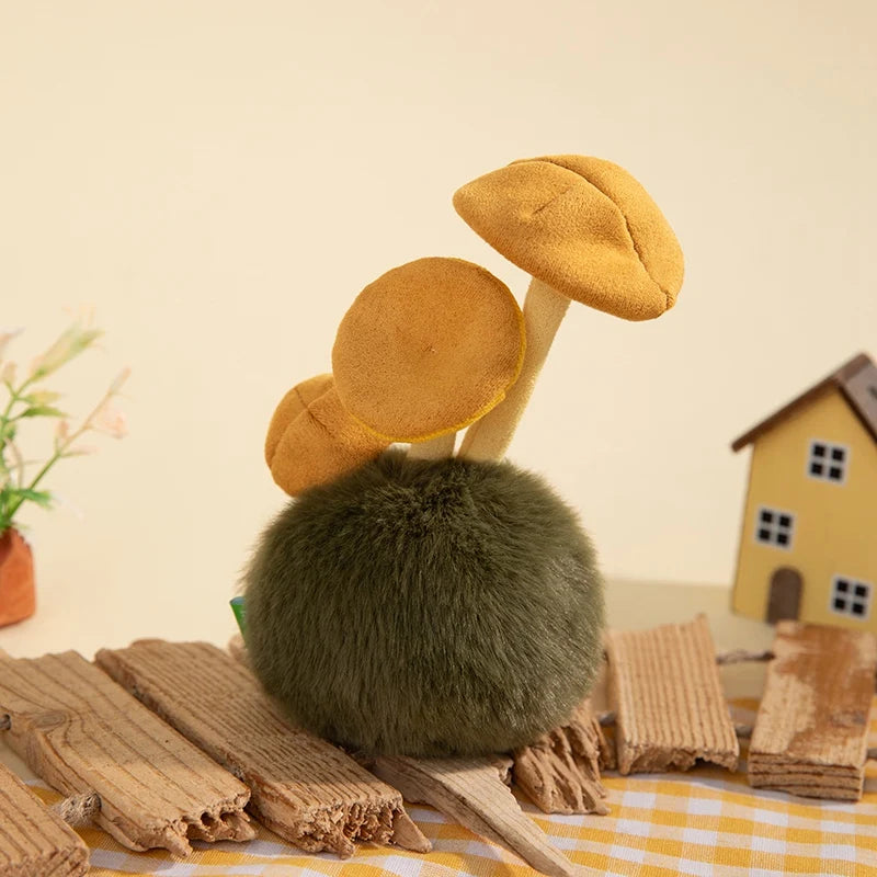 14cm Wild Mushrooms Plush Toys Soft Plush Stuffed Mushroom Desktop Ornament Fluffy Plant Cute Plush Gifts For Baby Girl Boy