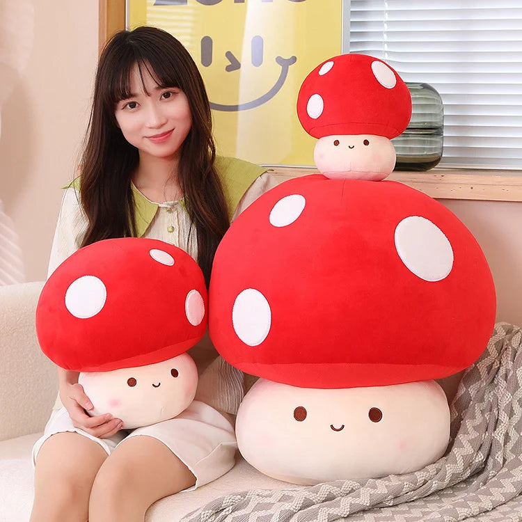 Hot  Kawaii Mushroom Plush Dolls Simulation Plant Pillow Lovely Toys For Home Decor Sleeping Cushion Stuffed Soft Dolls