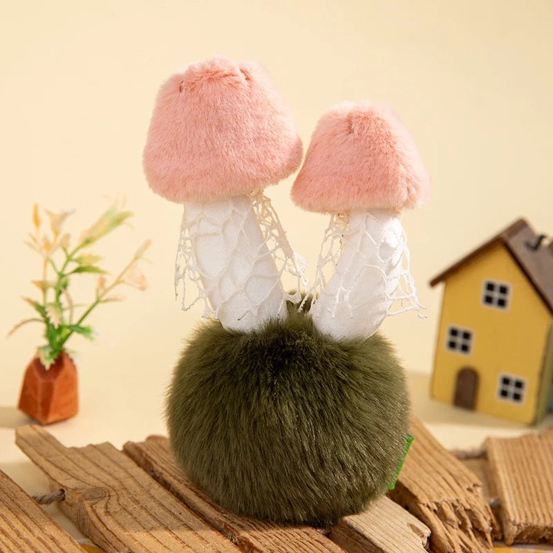 14cm Wild Mushrooms Plush Toys Soft Plush Stuffed Mushroom Desktop Ornament Fluffy Plant Cute Plush Gifts For Baby Girl Boy