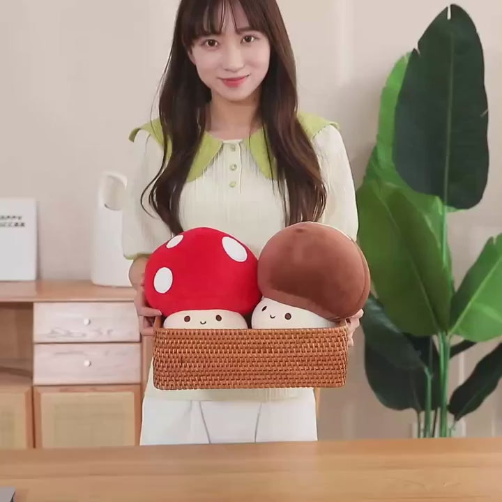 23/30/60CM Kawaii Mushroom Plush Dolls Simulation Plant Pillow Lovely Toys for Home Decor Sleeping Cushion Stuffed Soft Dolls
