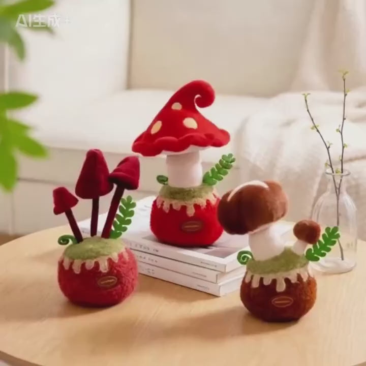 Stuffed Red Mushroom Plush Plants Toys Sofa Decor Comic Ooisonous Umbrella Mushroom Plush Toy Creative Mushroom  Plushie Doll